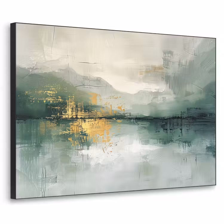 Art Frame - Groen - Modern - Abstract - Goud — 1