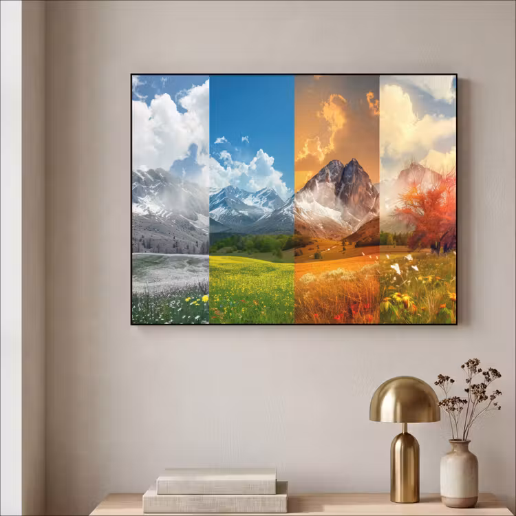 Art Frame - Landschap - 4 seizoenen - Natuur - Winter - Lente - Zomer - Herfst — 5