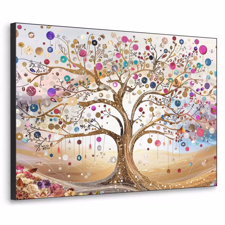 Art Frame - Levensboom - Goud - Kleurrijk - Abstract - Aesthetic — 1