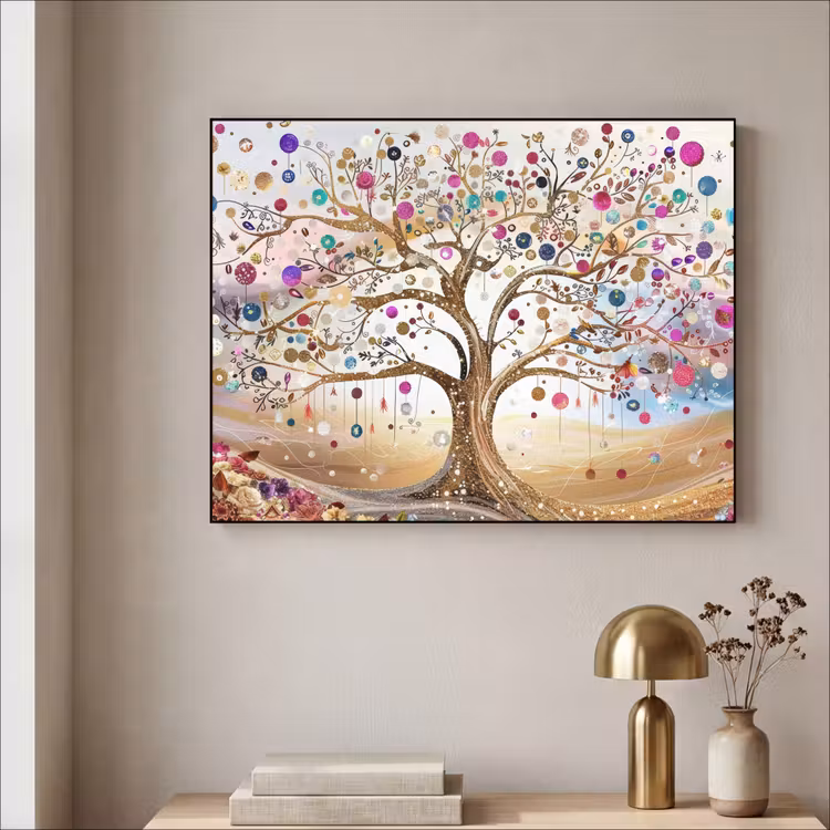 Art Frame - Levensboom - Goud - Kleurrijk - Abstract - Aesthetic — 5
