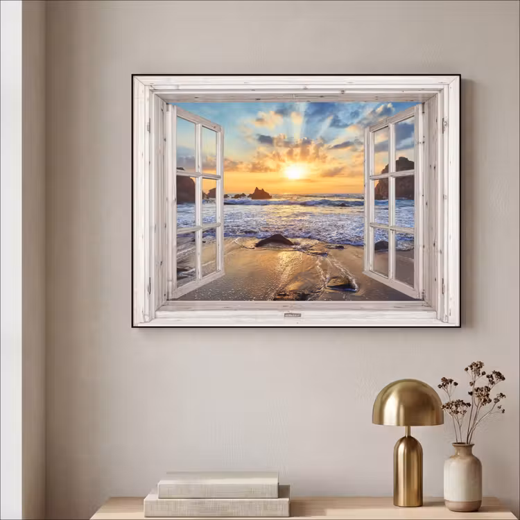 Art Frame - Strand - Doorkijk - Zonsondergang - Landschap - Zee - Natuur — 5