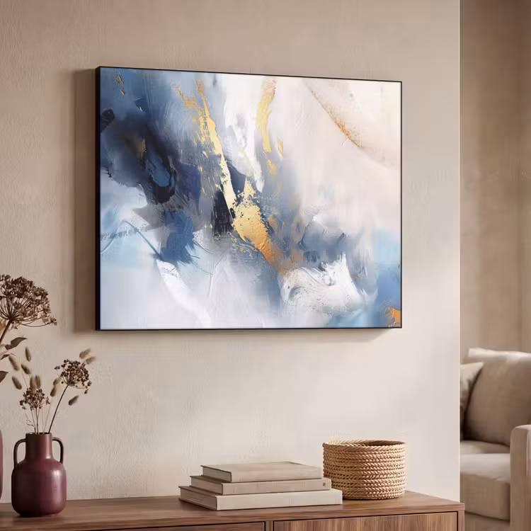 Art Frame - Blauw - Modern - Marmer - Abstract - Goud — 7