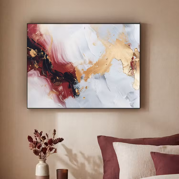 Art Frame - Rood - Abstract - Goud - Modern — 3