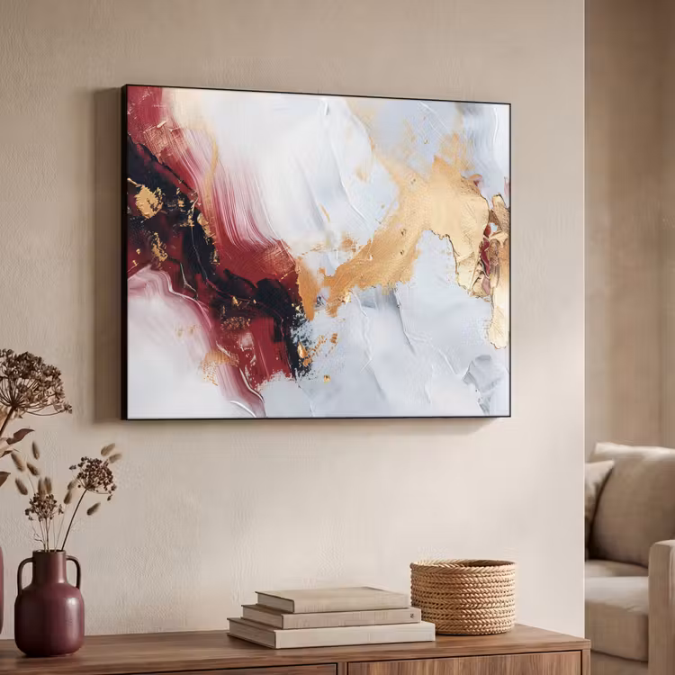 Art Frame - Rood - Abstract - Goud - Modern — 7