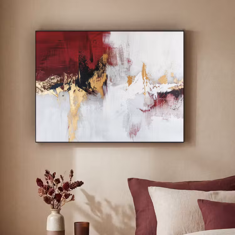 Art Frame - Rood - Marmer - Abstract - Goud - Modern — 3