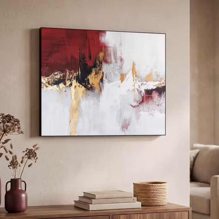 Art Frame - Rood - Marmer - Abstract - Goud - Modern — 7