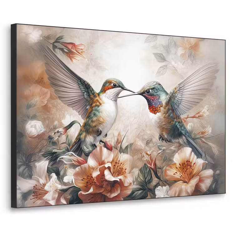 Art Frame - Kolibrie - Vogels - Bloemen - Natuur — 1
