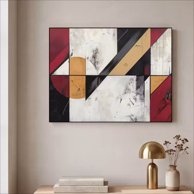 Art Frame - Modern - Abstract - Geometrisch - Rood - Industrieel — 5