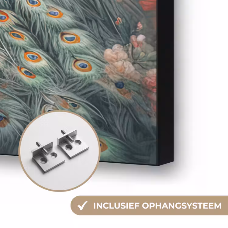 Art Frame - Pauwen - Pauwenveren - Vogels - Bloemen - Natuur — 6