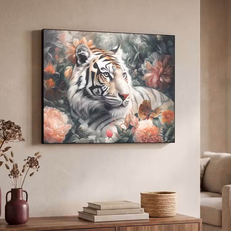 Art Frame - Tijger - Wilde dieren - Bloemen - Jungle — 7