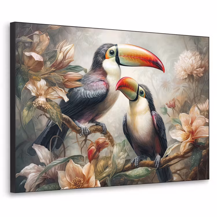 Art Frame - Toekan - Vogels - Bloemen - Jungle — 1