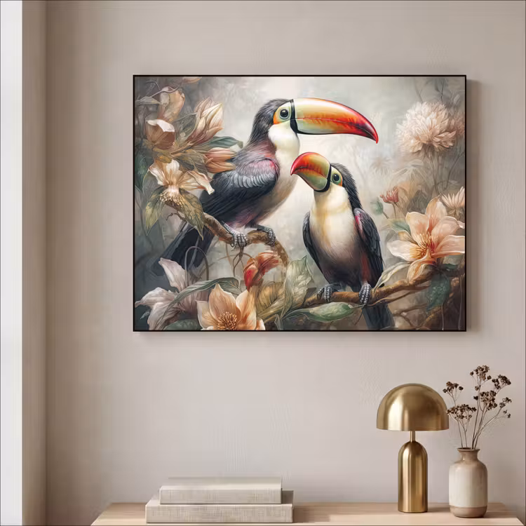 Art Frame - Toekan - Vogels - Bloemen - Jungle — 5