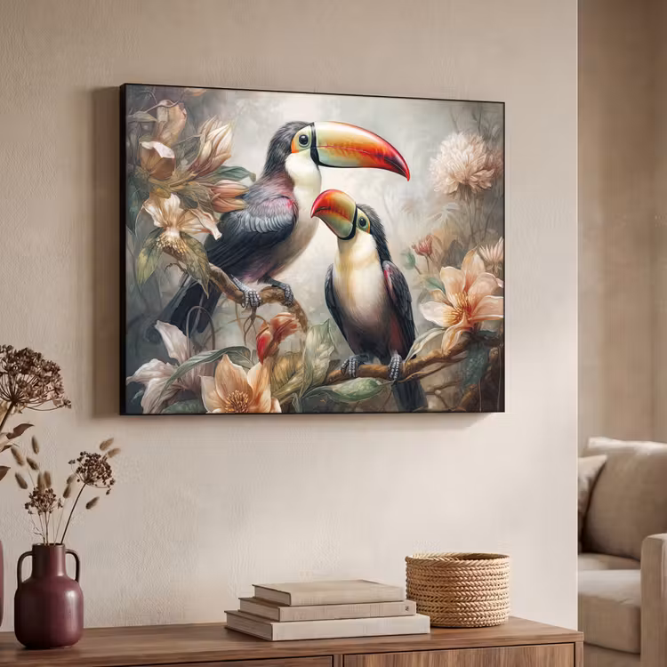 Art Frame - Toekan - Vogels - Bloemen - Jungle — 7