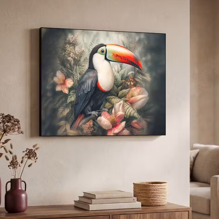 Art Frame - Toekan - Vogels - Bloemen - Planten - Tropisch — 7