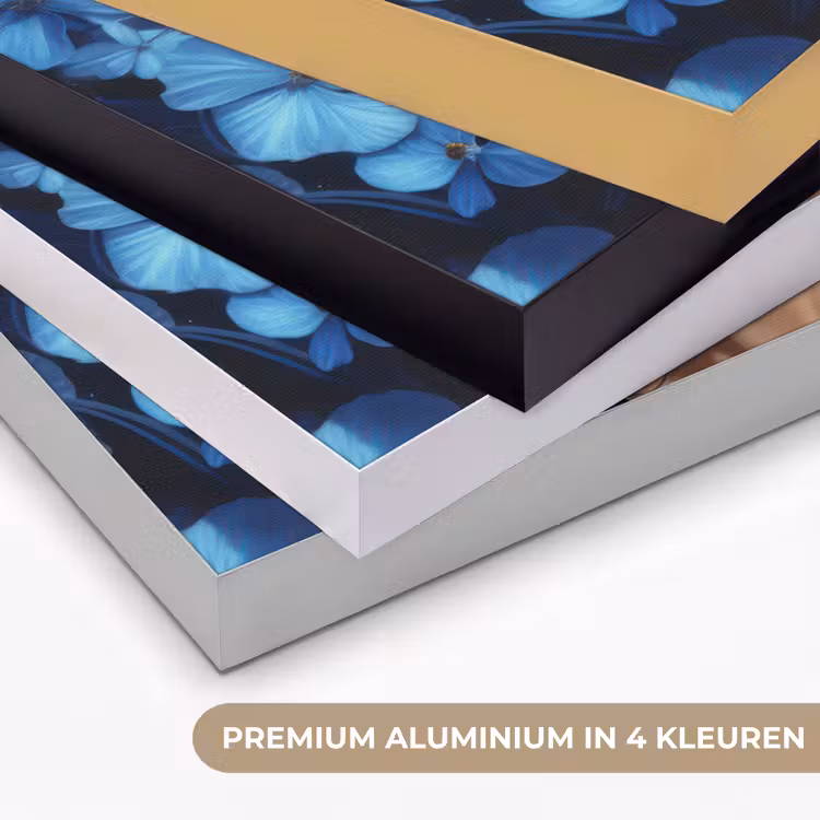 Art Frame - Vrouw - Blauw - Bloemen - Vlinders - Natuur — 2