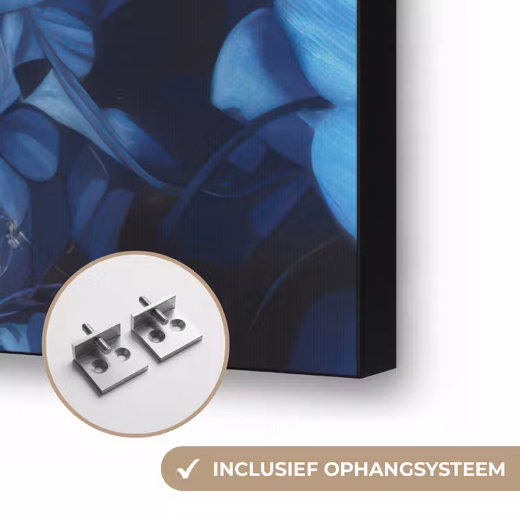 Art Frame - Vrouw - Blauw - Bloemen - Vlinders - Natuur — 6