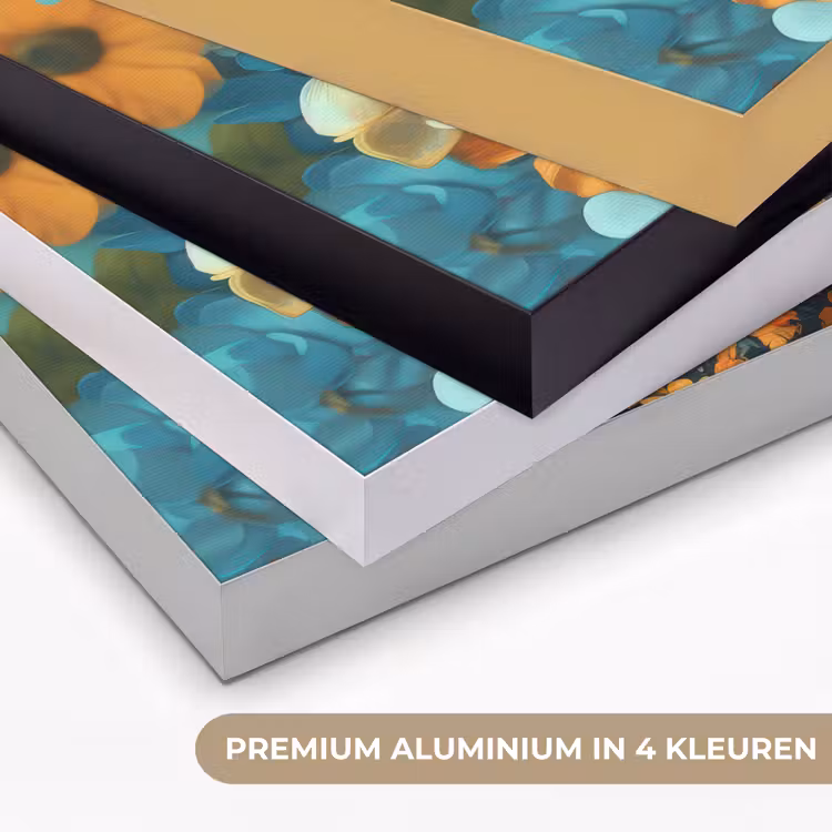 Art Frame - Vrouw - Bloemen - Oranje - Blauw - Modern — 2