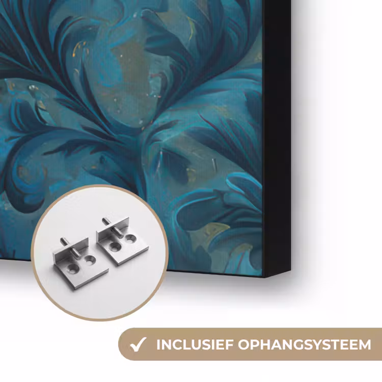 Art Frame - Vrouw - Bloemen - Vlinders - Blauw - Abstract — 6