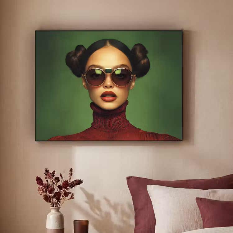 Art Frame - Vrouw - Groen - Bril - Aesthetic - Modern — 3