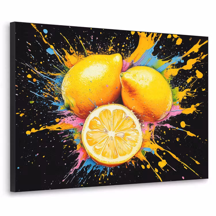 Art Frame - Citroen - Graffiti - Kleurrijk - Verf - Modern — 1