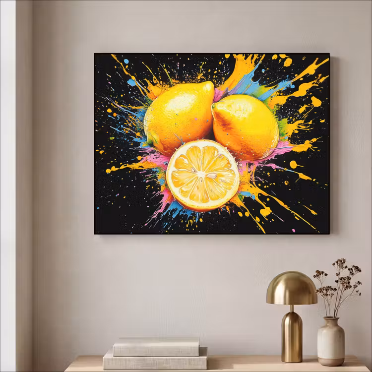 Art Frame - Citroen - Graffiti - Kleurrijk - Verf - Modern — 5