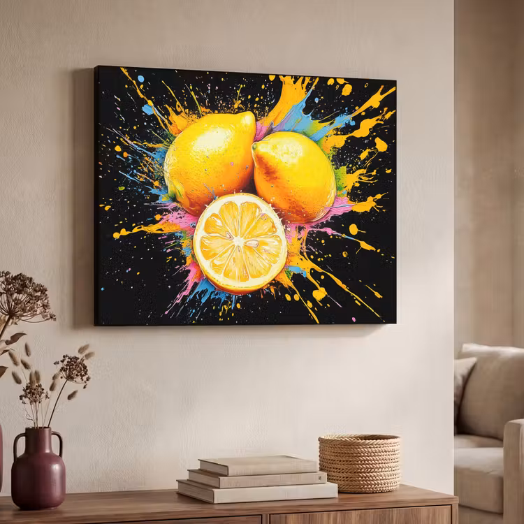 Art Frame - Citroen - Graffiti - Kleurrijk - Verf - Modern — 7