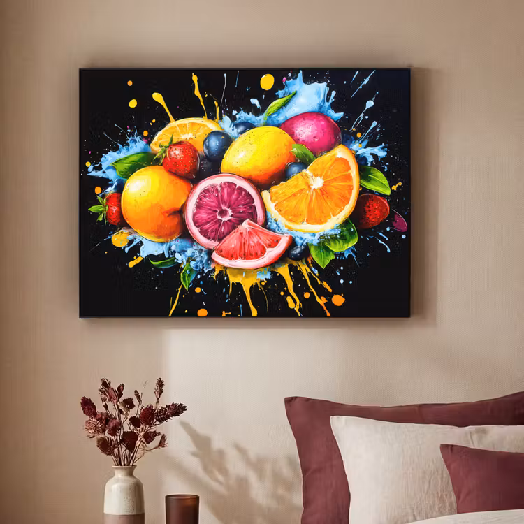 Art Frame - Fruit - Graffiti - Kleurrijk - Sinaasappel - Aardbei - Abstract — 3