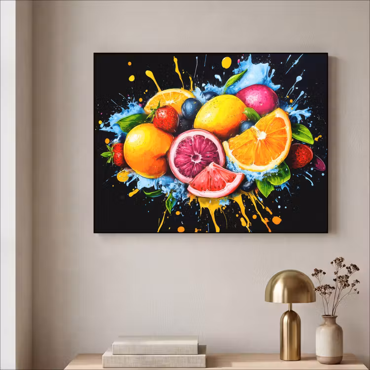 Art Frame - Fruit - Graffiti - Kleurrijk - Sinaasappel - Aardbei - Abstract — 5