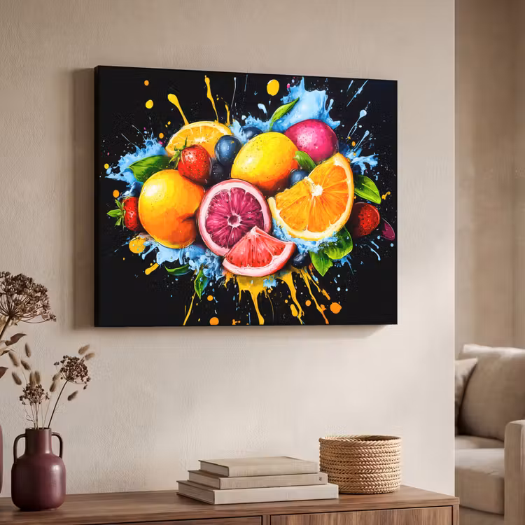 Art Frame - Fruit - Graffiti - Kleurrijk - Sinaasappel - Aardbei - Abstract — 7