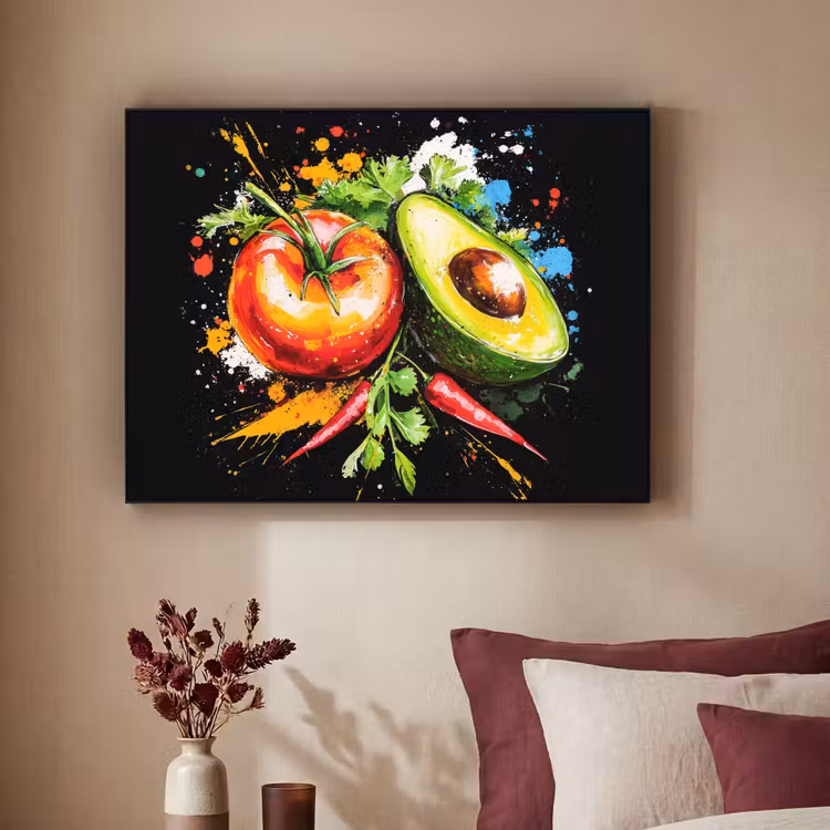 Art Frame - Tomaat - Avocado - Peper - Graffiti - Verf - Modern — 3