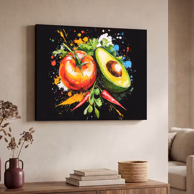 Art Frame - Tomaat - Avocado - Peper - Graffiti - Verf - Modern — 7