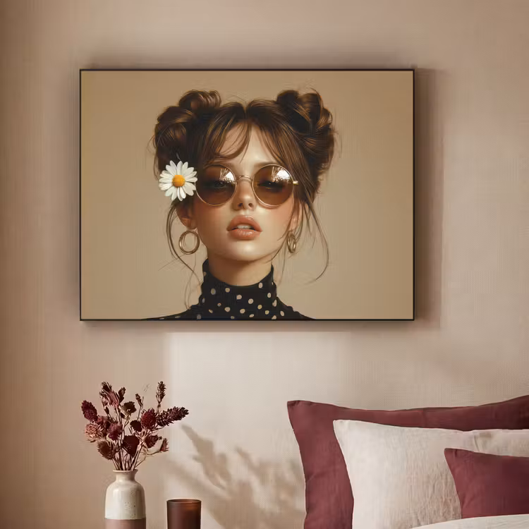 Art Frame - Vrouw - Beige - Bloem - Modern - Portret — 3