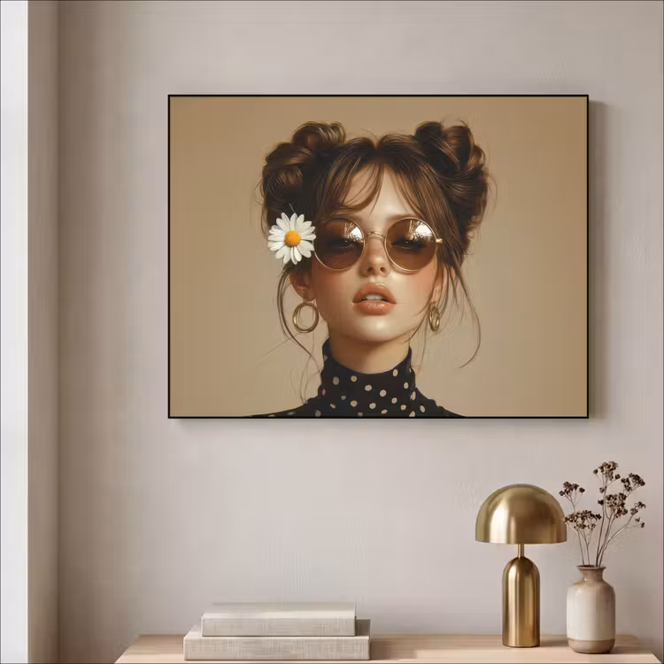 Art Frame - Vrouw - Beige - Bloem - Modern - Portret — 5