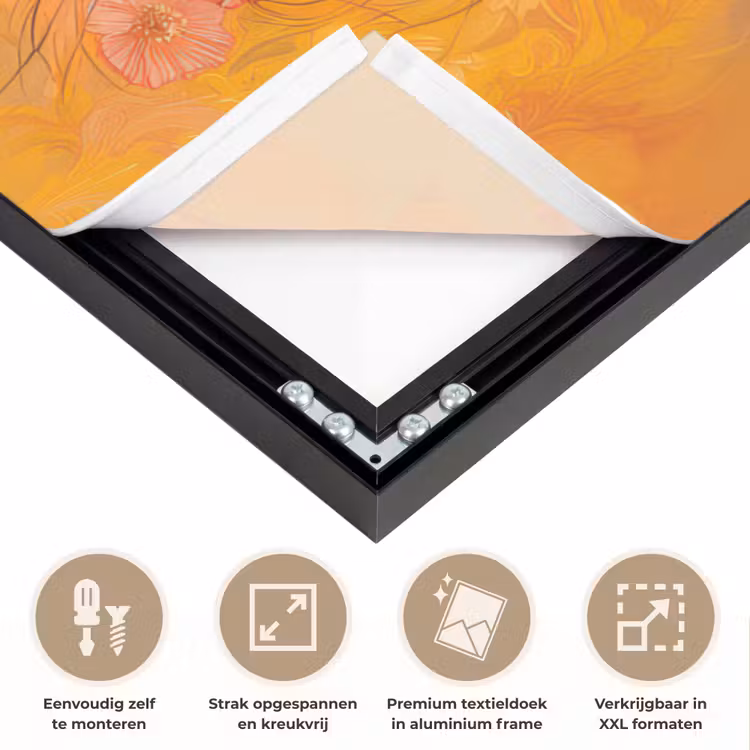 Art Frame - Vrouw - Bloemen - Aesthetic - Oranje — 8