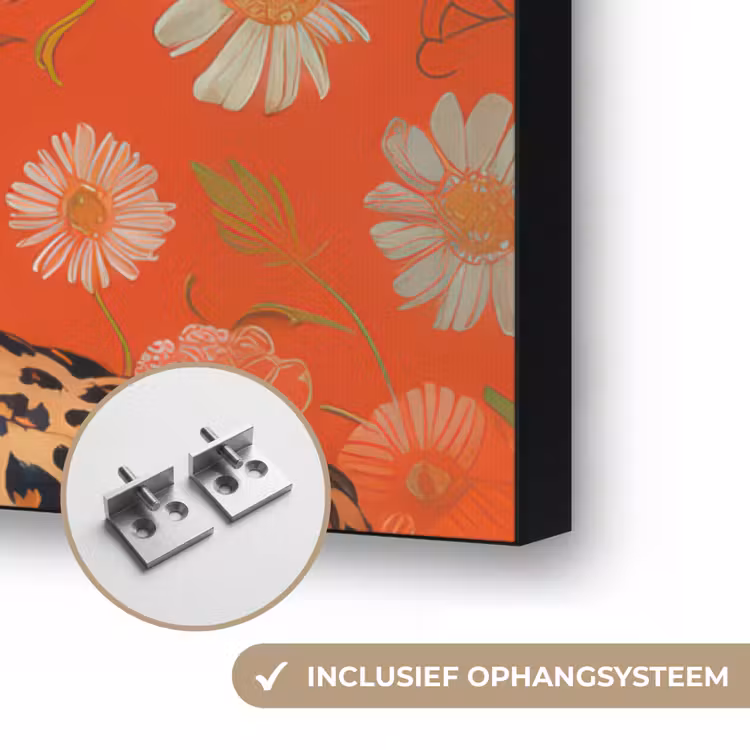 Art Frame - Vrouw - Kleurrijk - Dierenprint - Bloemen — 6