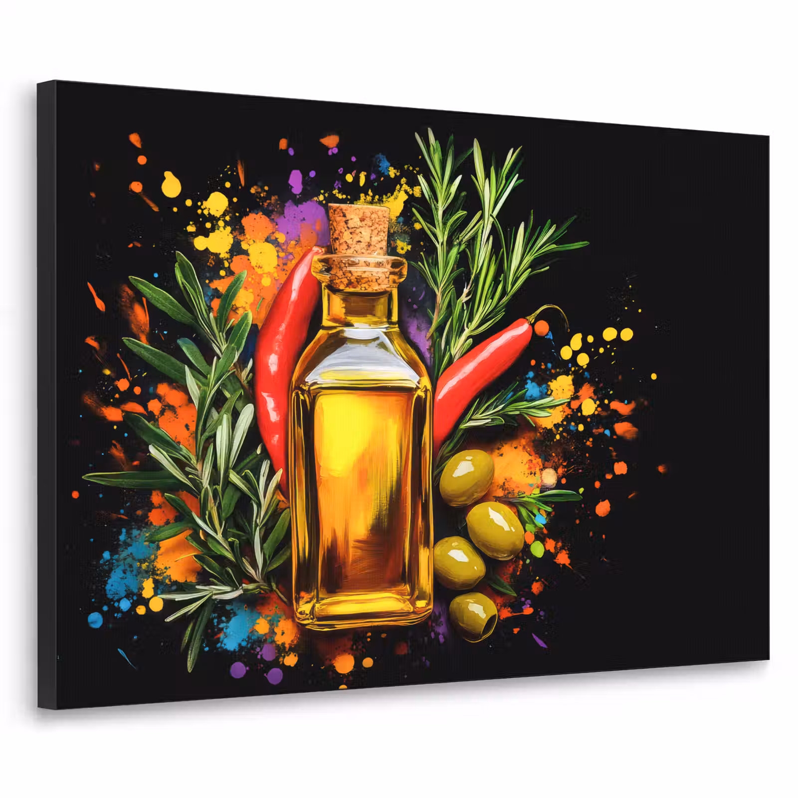 Art Frame - Olijfolie - Graffiti - Peper - Olijven - Modern — 1