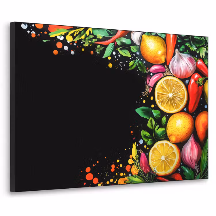 Art Frame - Citroenen - Peper - Kruiden - Graffiti - Verf - Abstract — 1