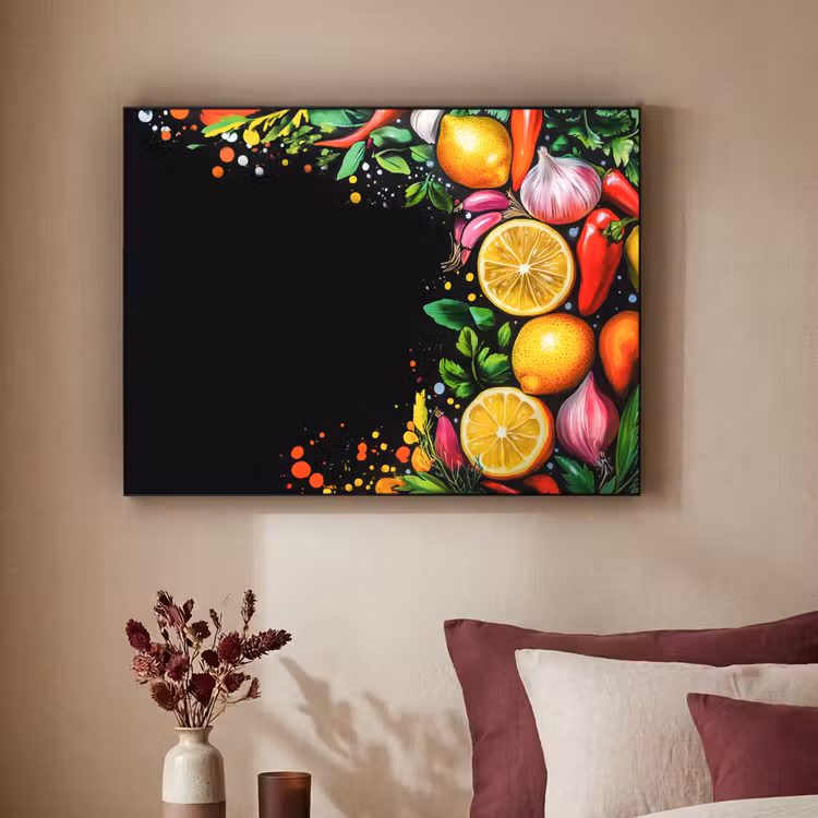 Art Frame - Citroenen - Peper - Kruiden - Graffiti - Verf - Abstract — 3