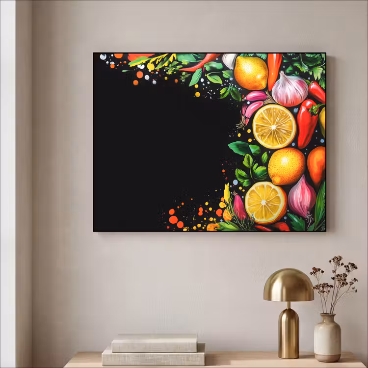 Art Frame - Citroenen - Peper - Kruiden - Graffiti - Verf - Abstract — 5