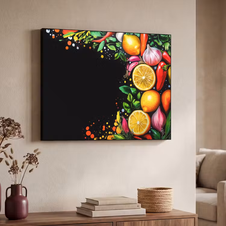 Art Frame - Citroenen - Peper - Kruiden - Graffiti - Verf - Abstract — 7