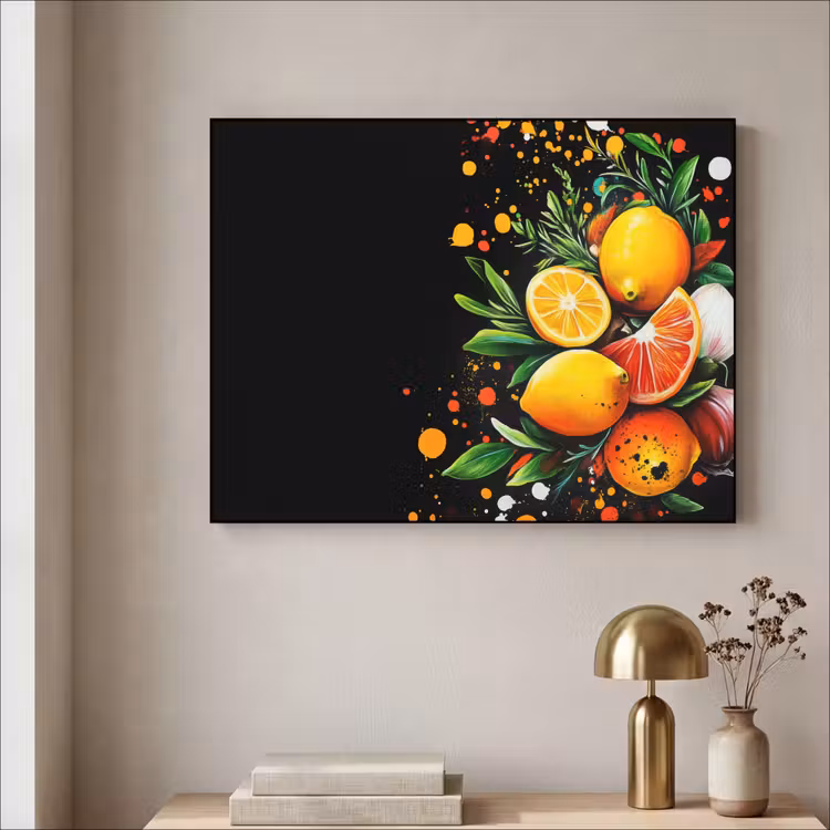 Art Frame - Citroenen - Zwart - Kruiden - Graffiti - Verf — 5