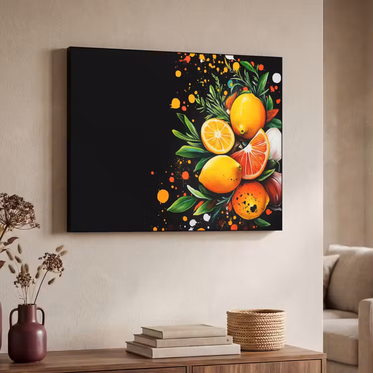 Art Frame - Citroenen - Zwart - Kruiden - Graffiti - Verf — 7