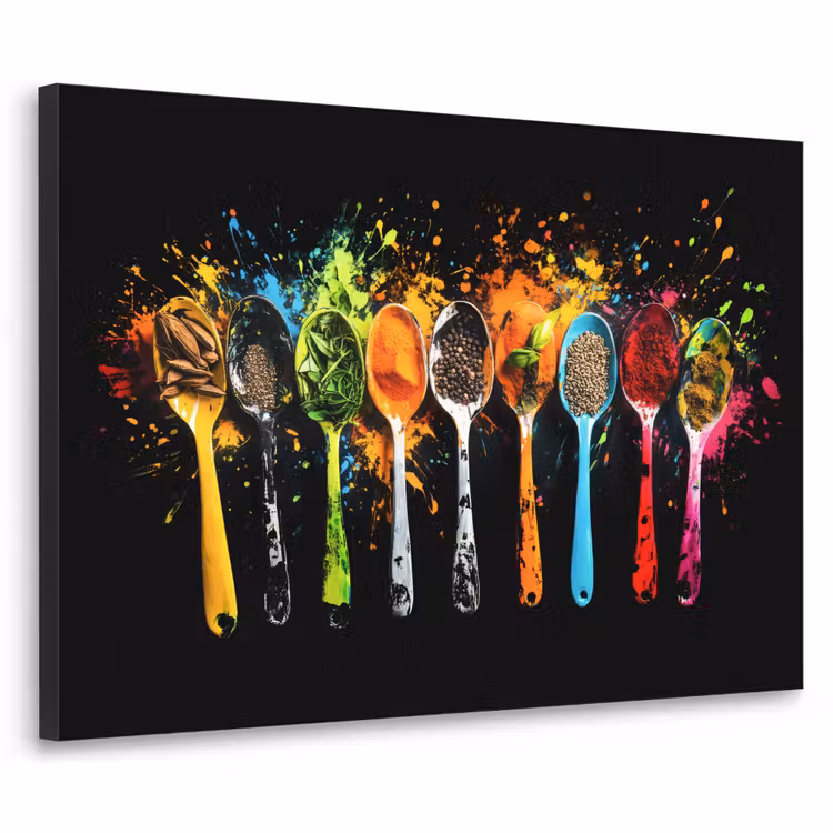 Art Frame - Lepels - Kruiden - Modern - Graffiti - Verf - Kleurrijk — 1