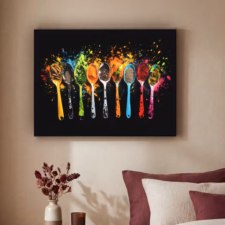 Art Frame - Lepels - Kruiden - Modern - Graffiti - Verf - Kleurrijk — 3