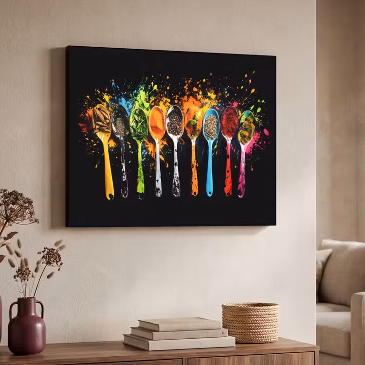 Art Frame - Lepels - Kruiden - Modern - Graffiti - Verf - Kleurrijk — 7