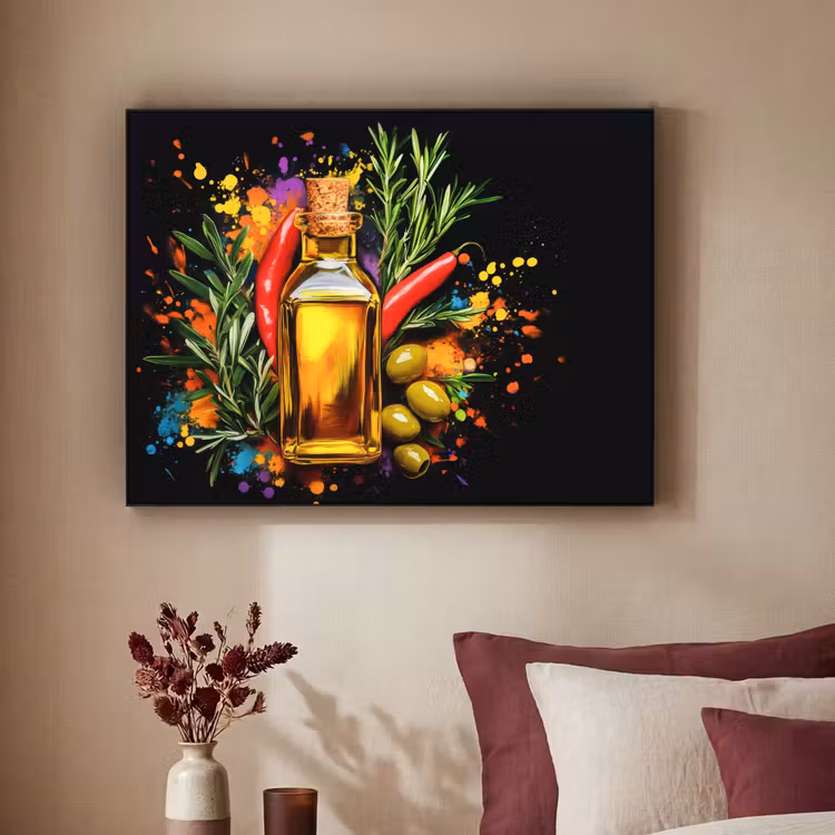 Art Frame - Olijfolie - Graffiti - Peper - Olijven - Modern — 3