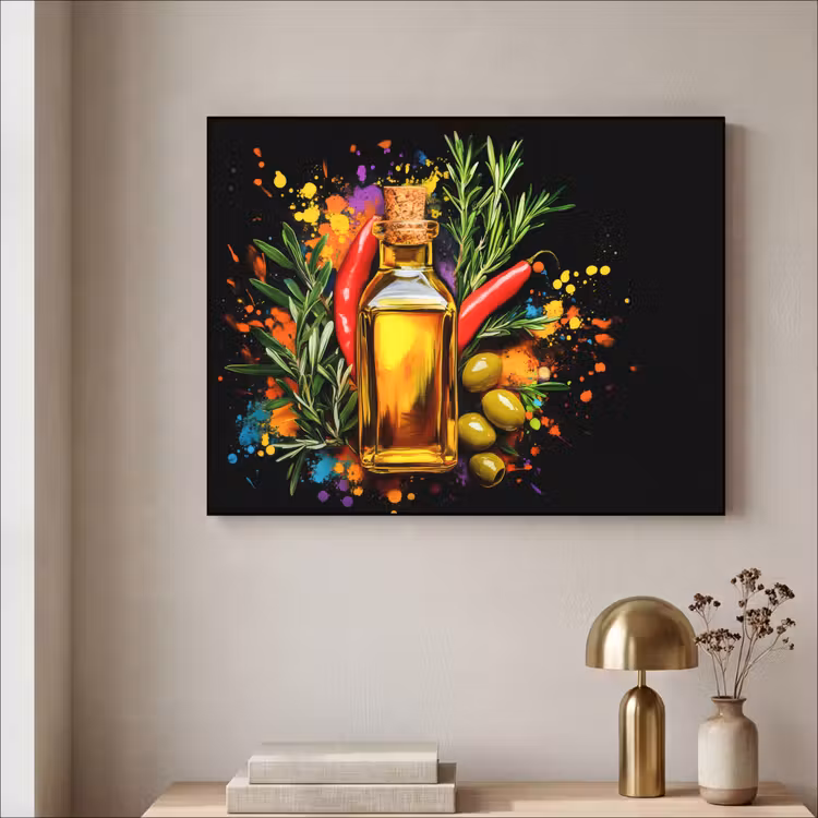 Art Frame - Olijfolie - Graffiti - Peper - Olijven - Modern — 5