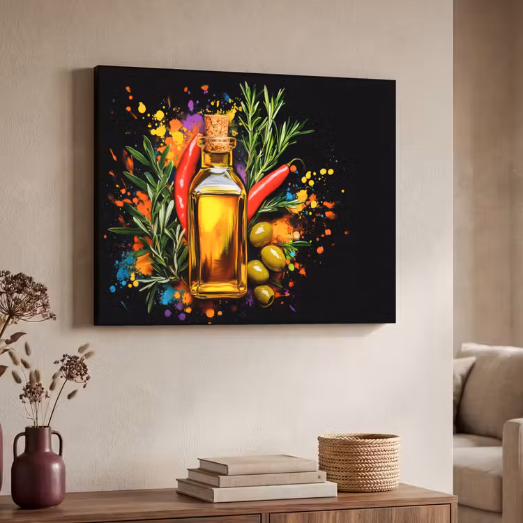 Art Frame - Olijfolie - Graffiti - Peper - Olijven - Modern — 7