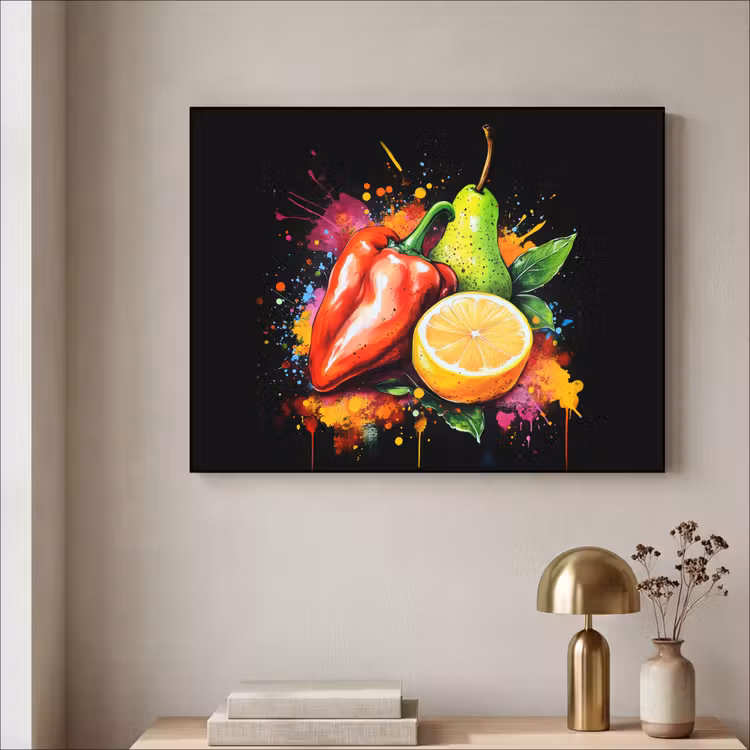 Art Frame - Paprika - Peer - Citroen - Graffiti - Verf - Abstract — 5