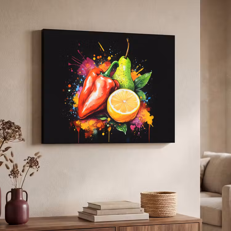 Art Frame - Paprika - Peer - Citroen - Graffiti - Verf - Abstract — 7